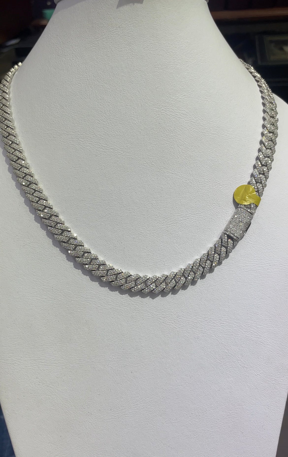 Cadena Miami Moissanita Plata.925