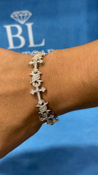 Pulso CrucSpin Moissanita Plata.925