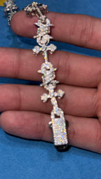 Pulso CrucSpin Moissanita Plata.925