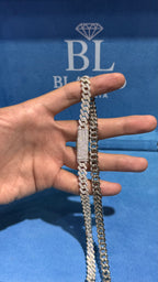 Cadena Miami Moissanita Plata.925