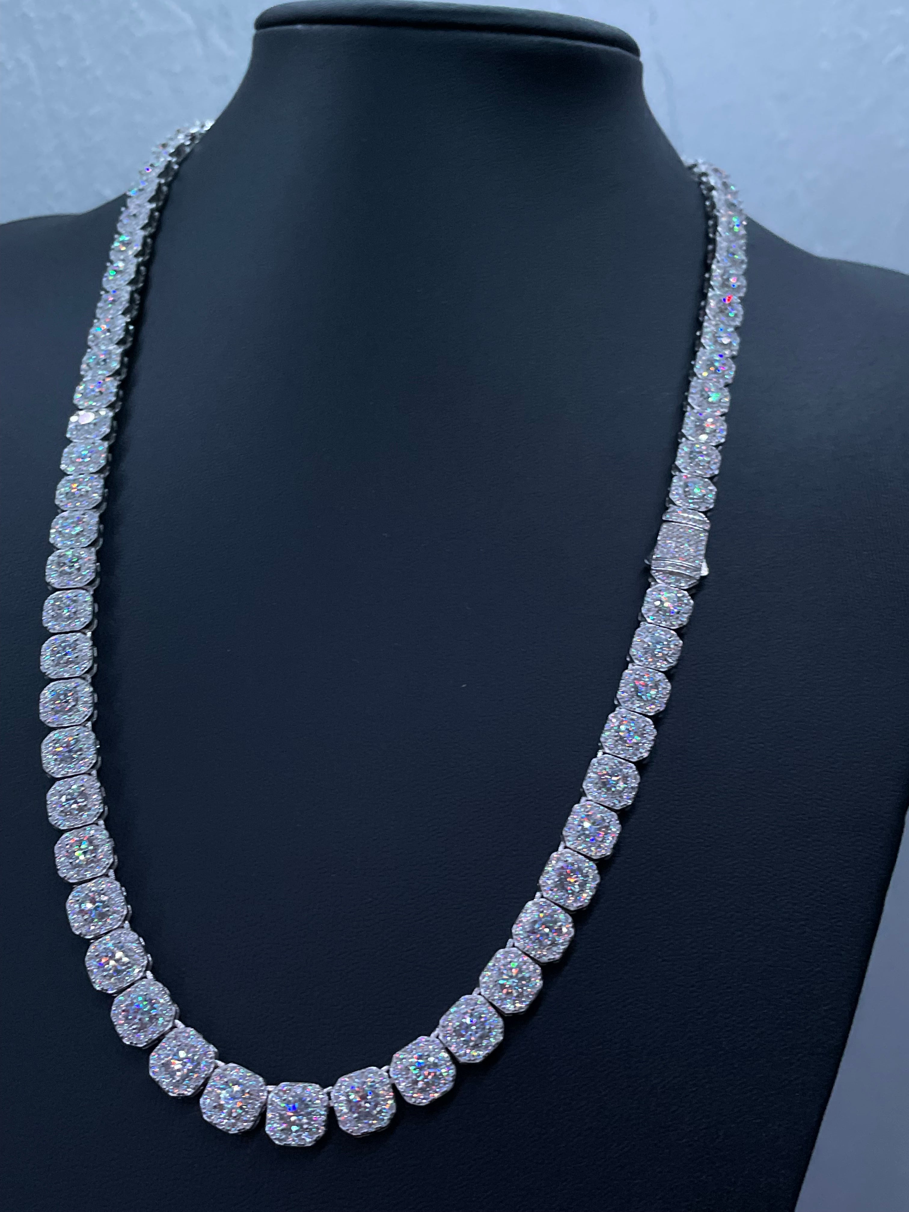 Cadena Tipo Tennis Moissanite