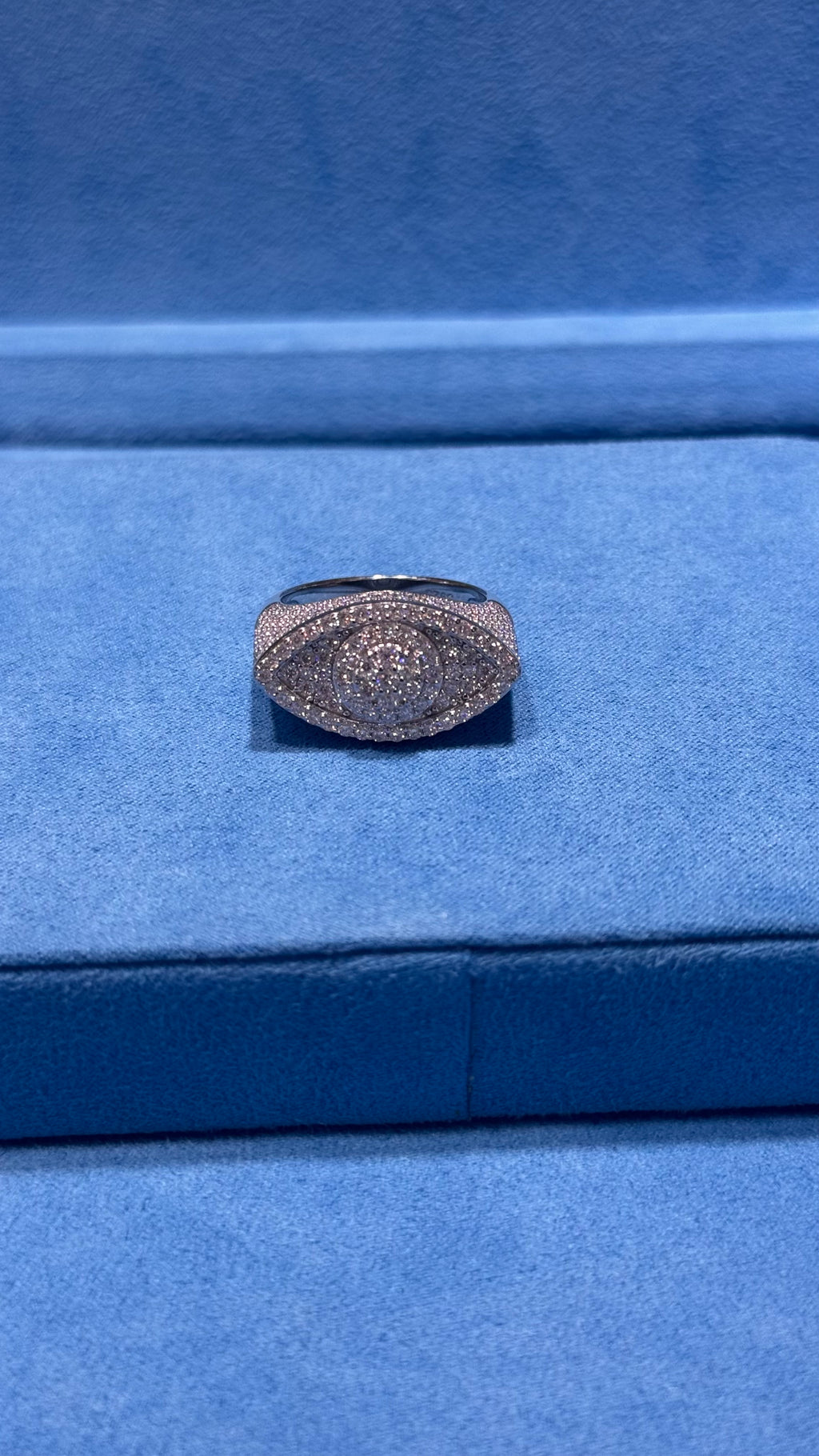 Anillo Ojo Moissanita Plata.925