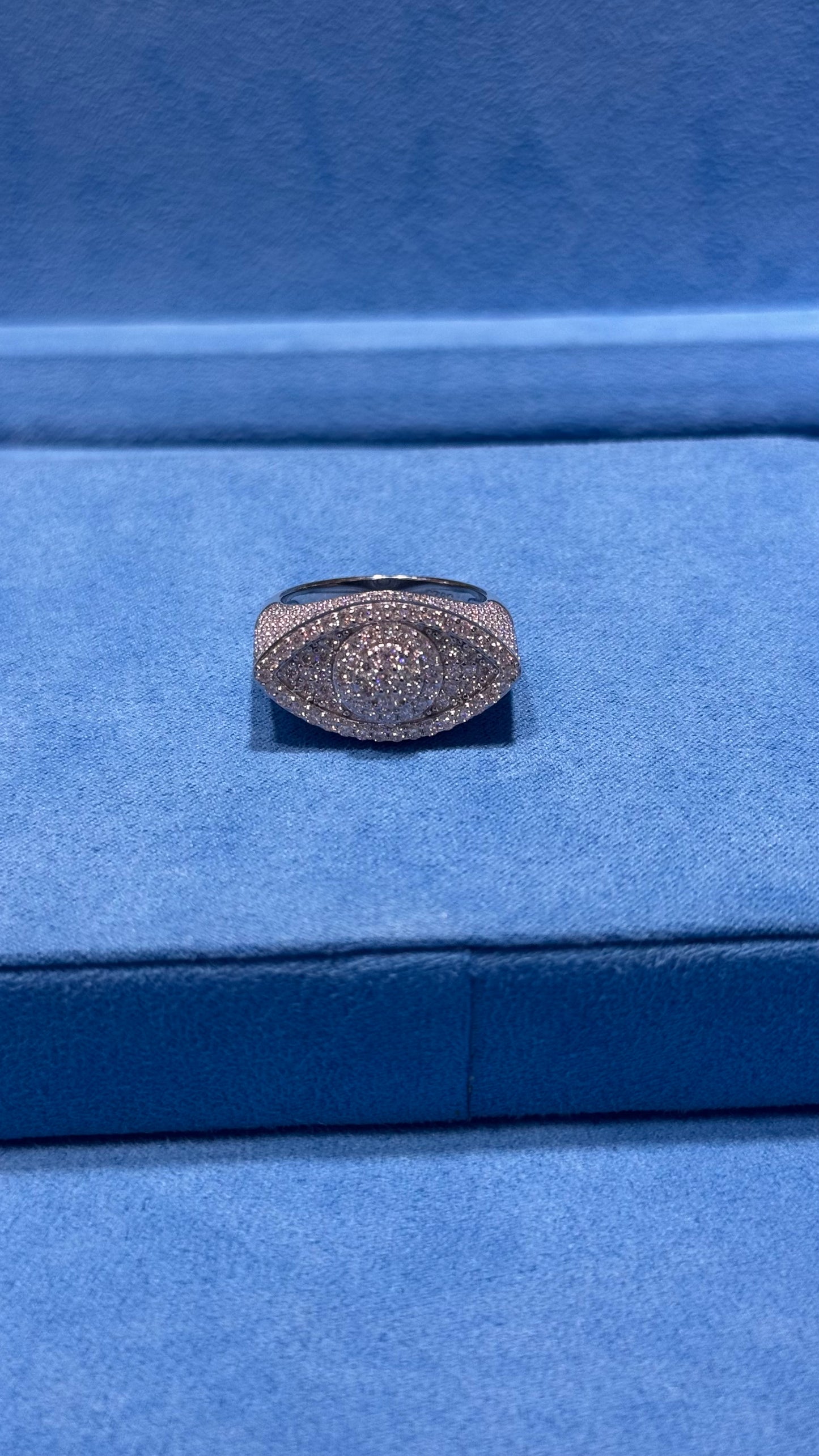 Anillo Ojo Moissanita Plata.925