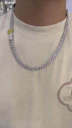 Cadena Miami Moissanita Plata.925