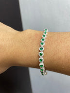 Tennis Circle Bracelet Silver.925