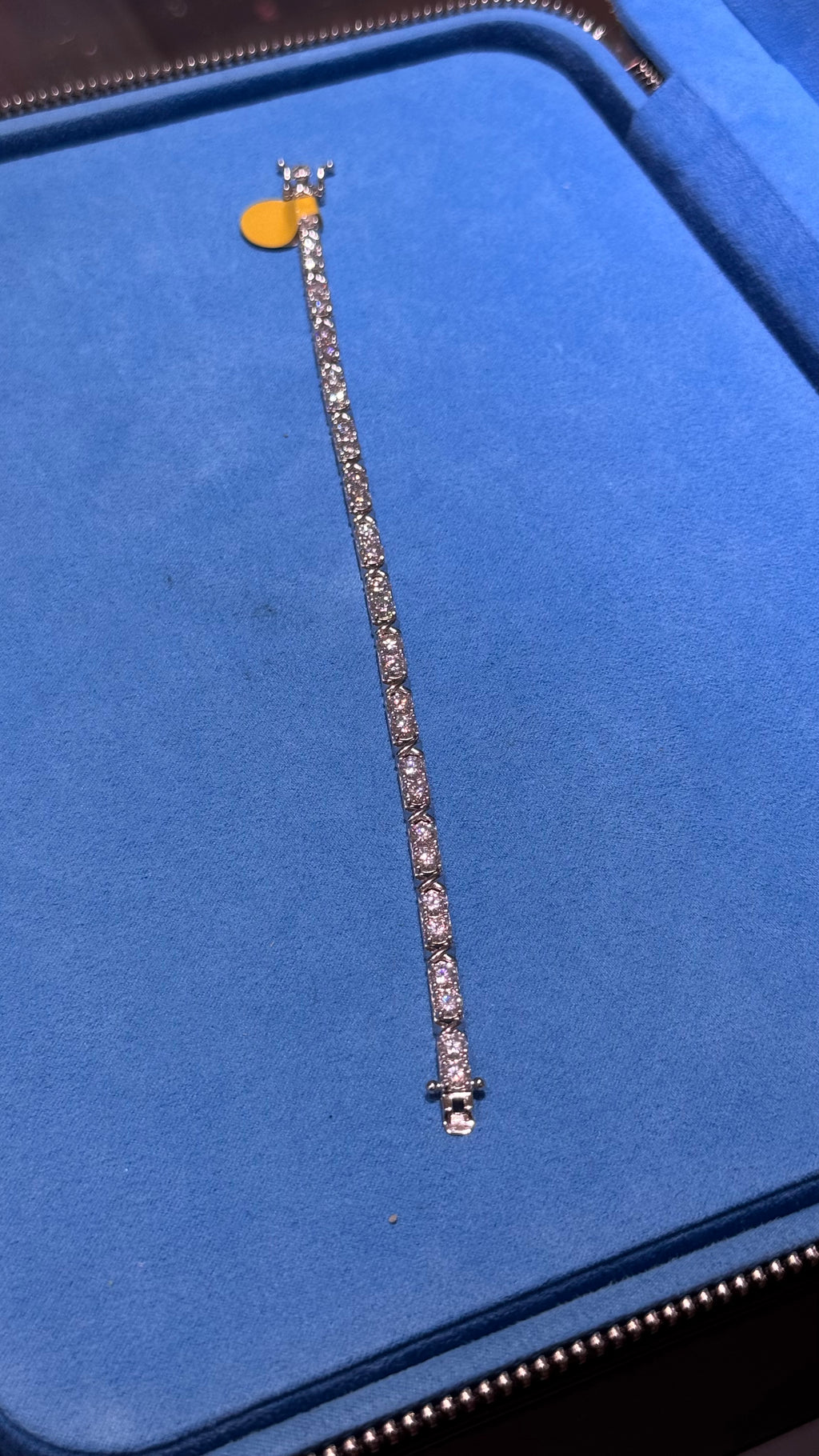 Pulso Tennis X Moissanita Plata.925