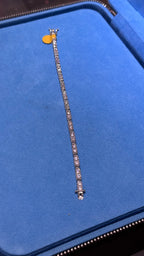 Pulso Tennis X Moissanita Plata.925