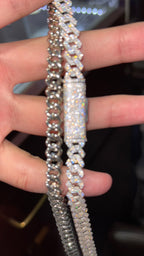 Cadena Miami Moissanita Plata.925