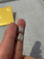 Moissanite baguette earrings