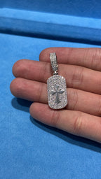 Dije Cruz Moissanita Plata.925