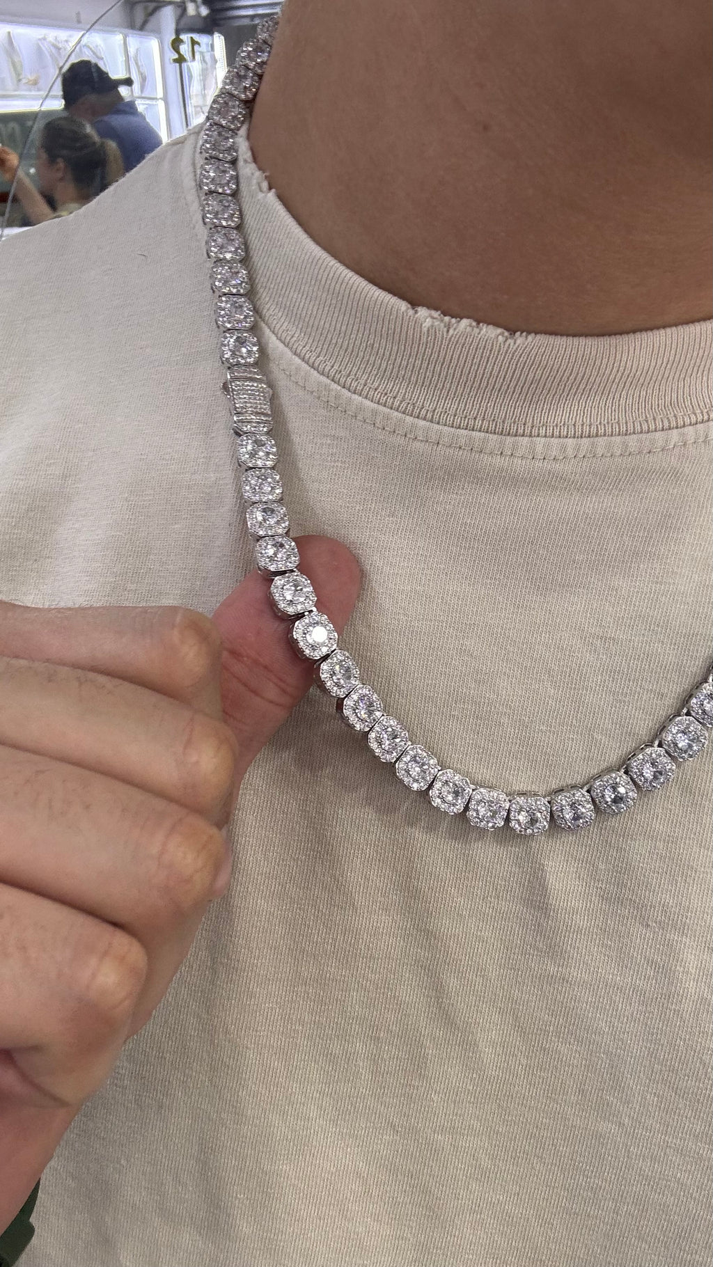 Cadena Tipo Tennis Plata.925