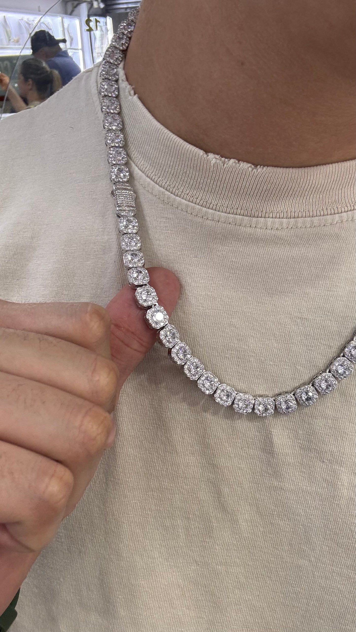 Cadena Tipo Tennis Plata.925