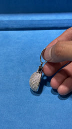 Dije Granada Moissanita Plata.925