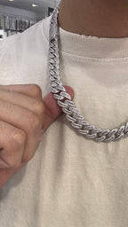 Cadena Miami Baguette Plata.925