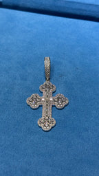 Dije Cruz Moissanita Plata.925