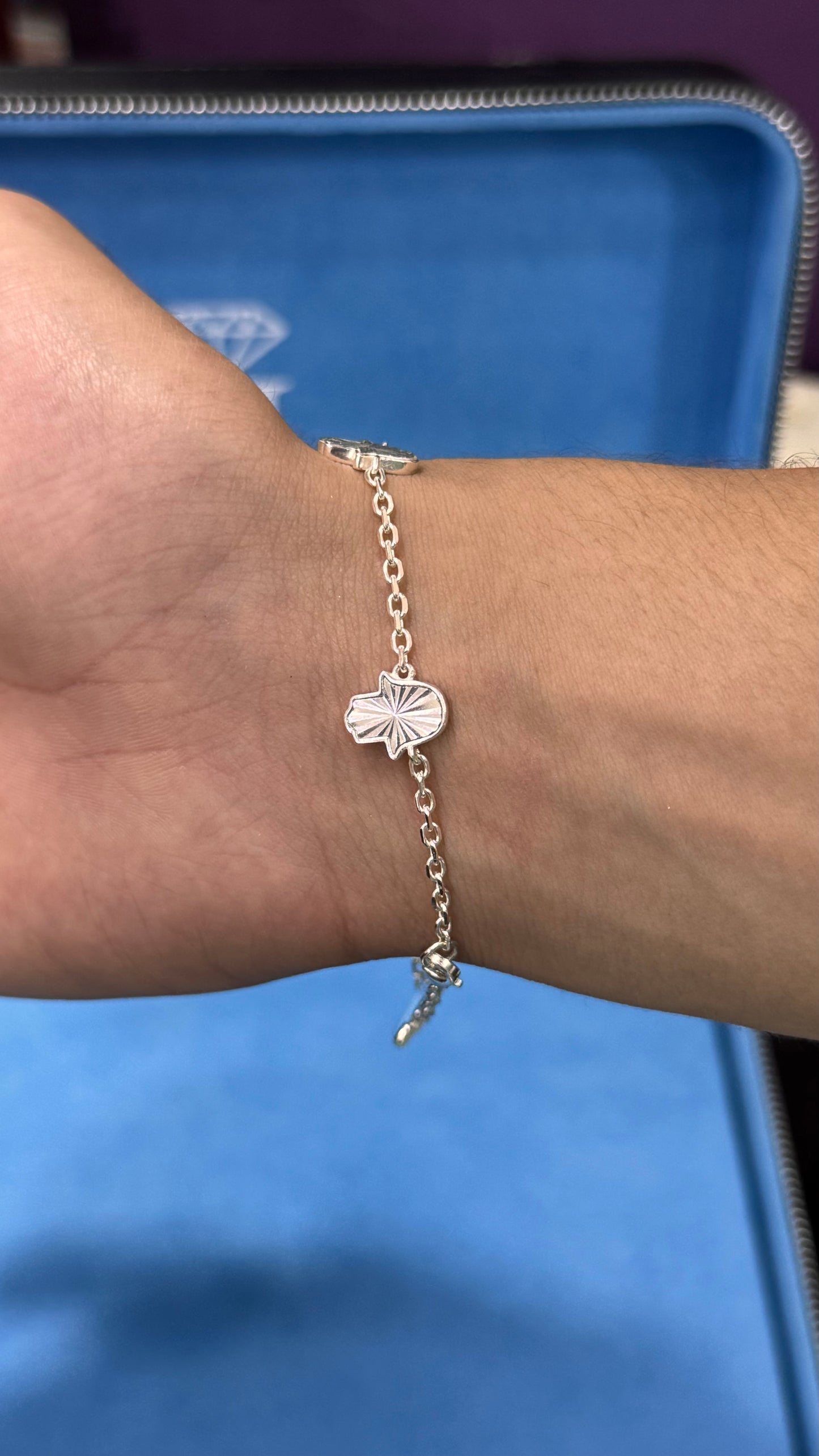 Pulso Mano D Fátima Plata.925
