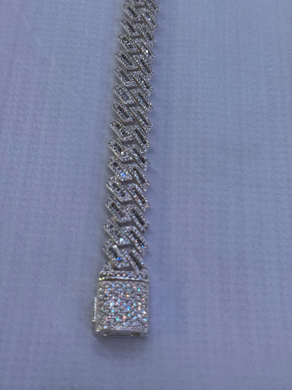 Silver baguette bracelet.925
