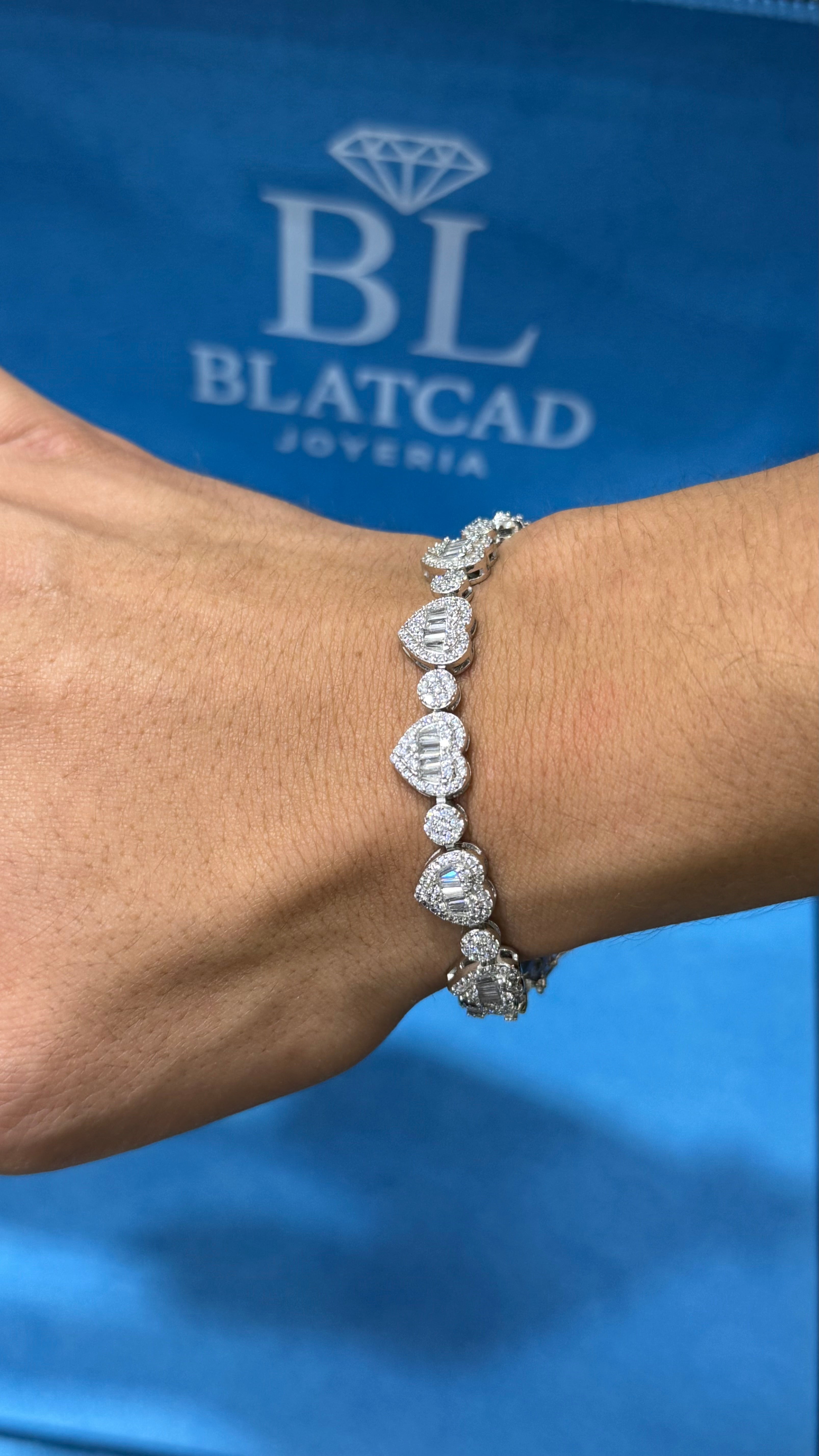 Pulso De corazones Plata.925