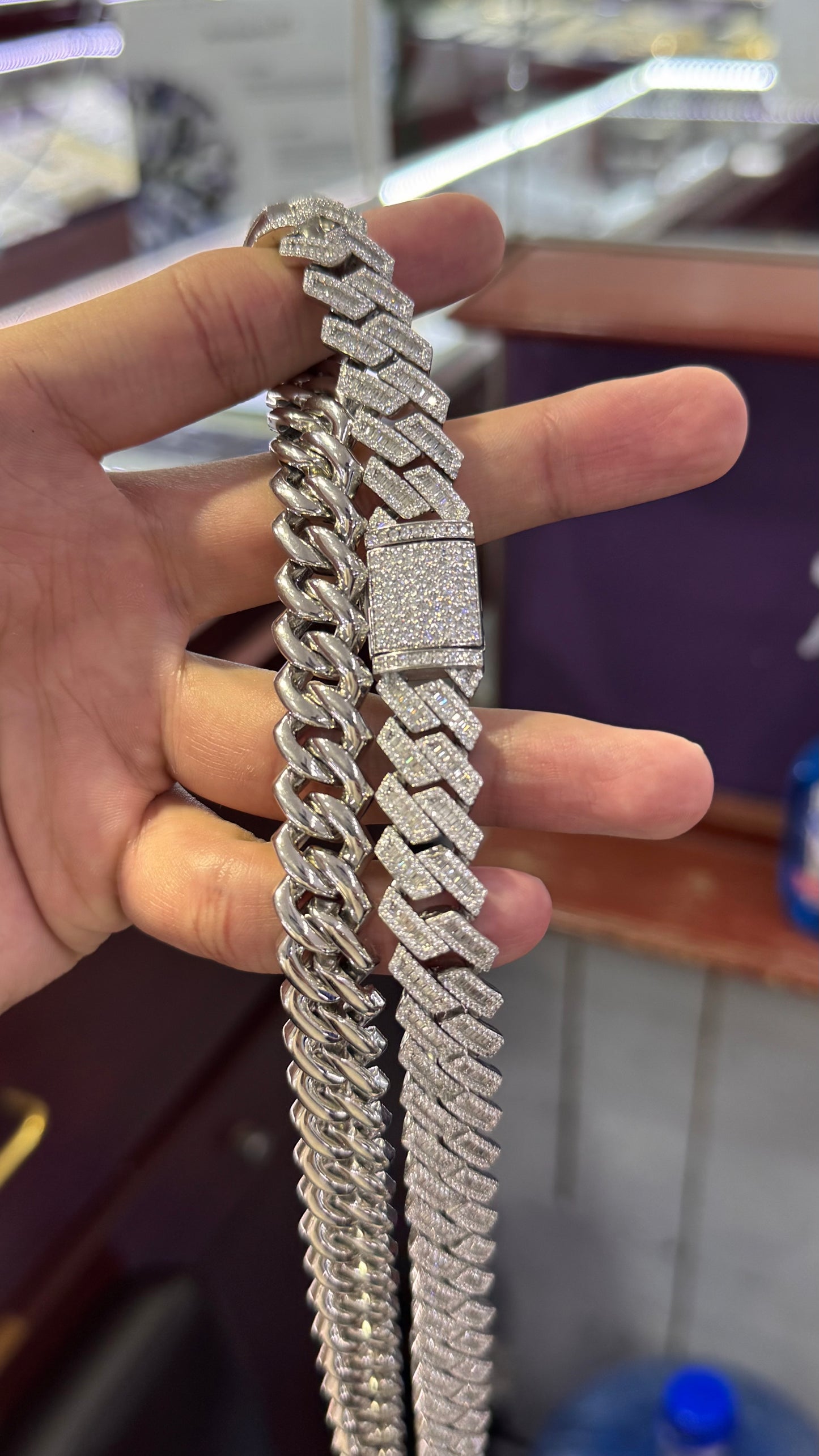 Cadena baguette Plata.925