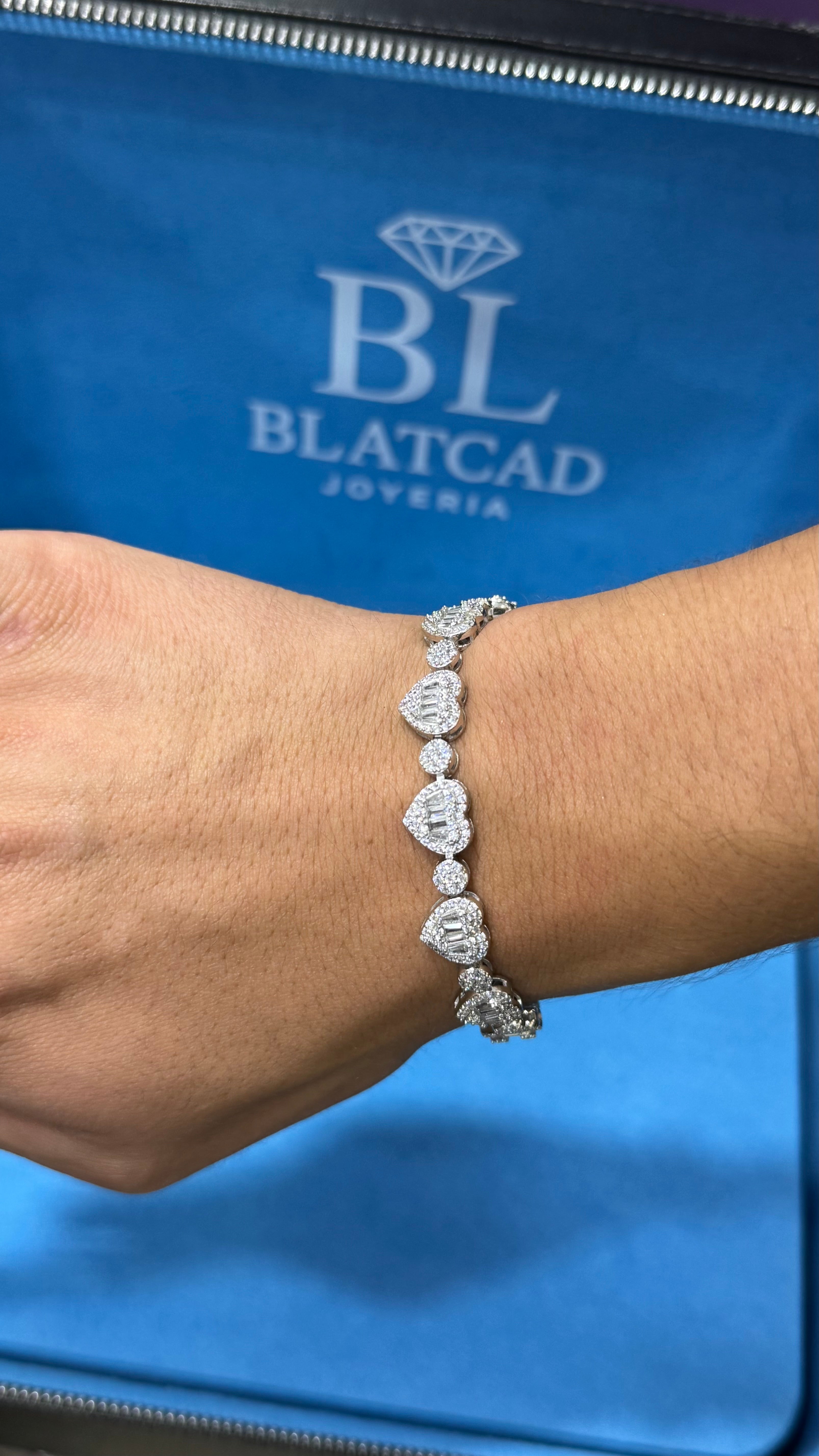 Pulso De corazones Plata.925