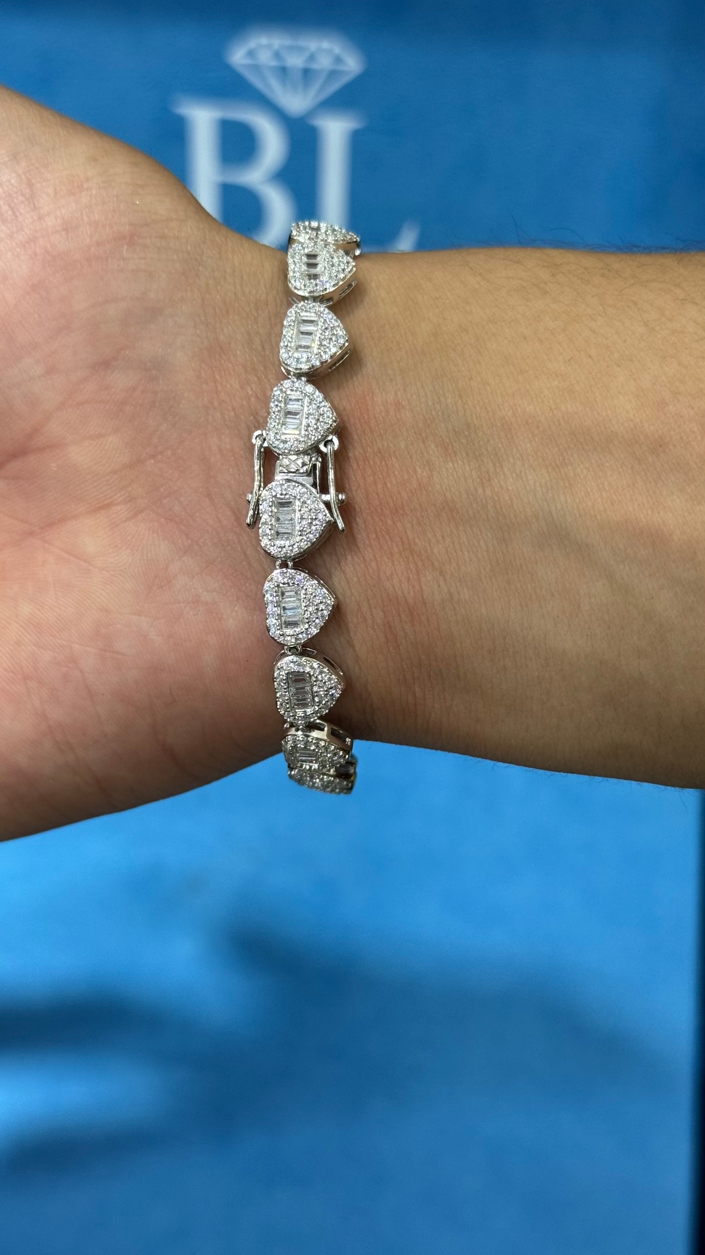 Pulso de Corazones Plata.925