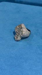 Anillos Cruz Moissanita Plata.925