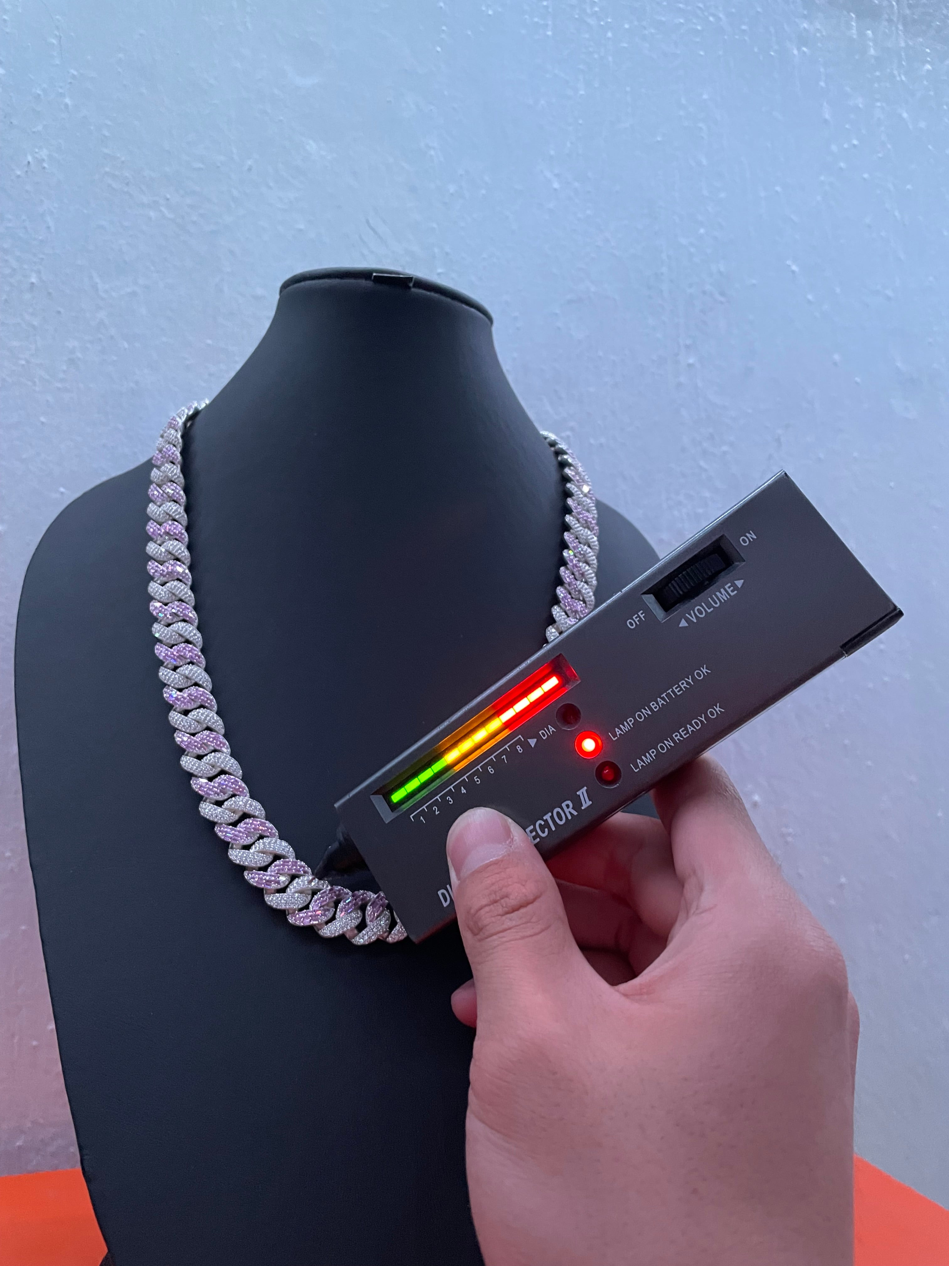 925 Silver Miami Baguette Chain