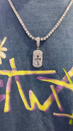 Dije Cruz Moissanita Plata.925