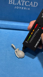 Dije Granada Moissanita Plata.925