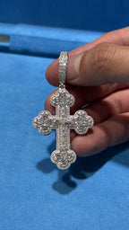 Dije Cruz Moissanita Plata.925