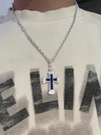 Twist And Cross Pendant Silver.925