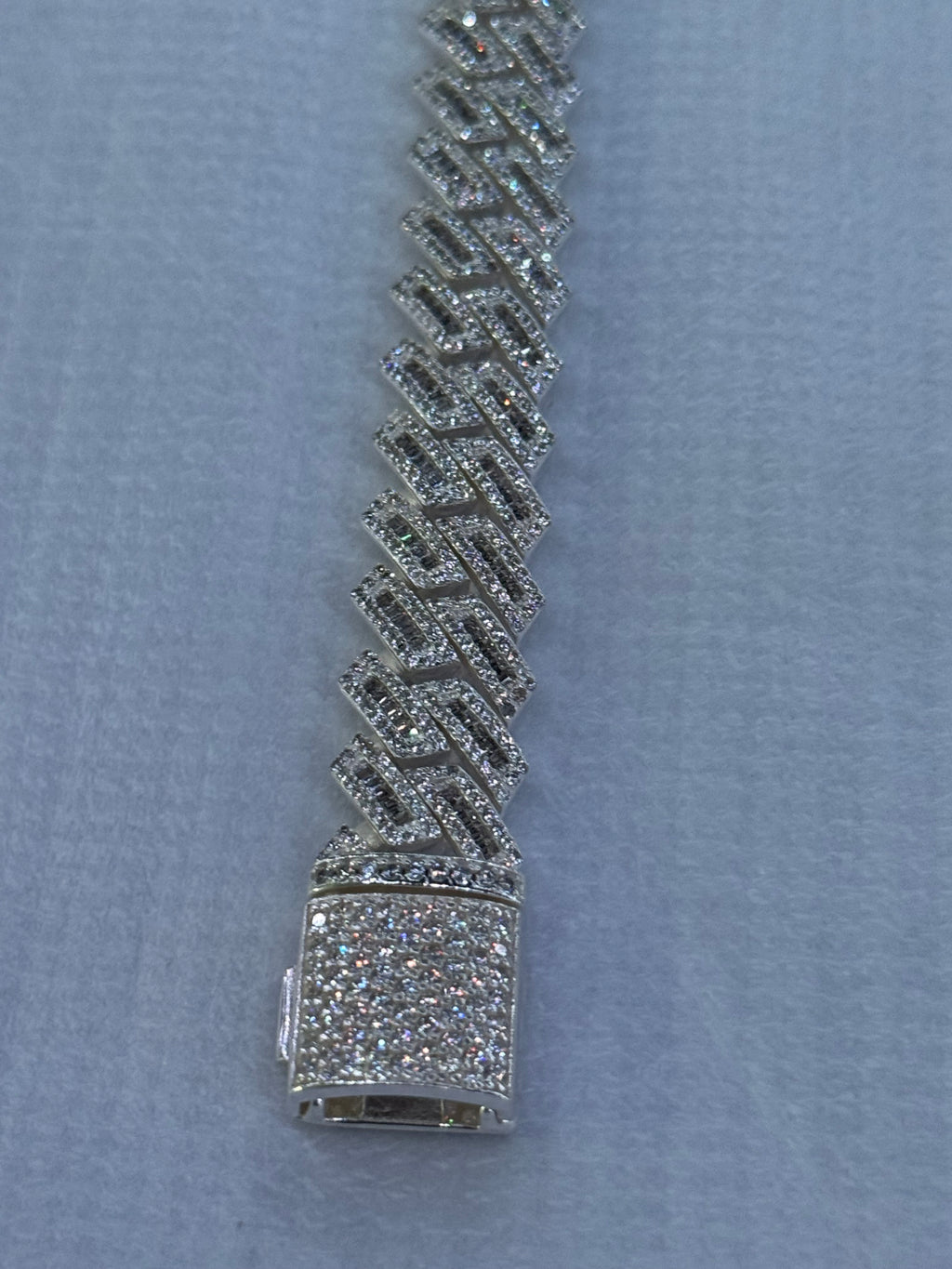 Silver baguette bracelet.925