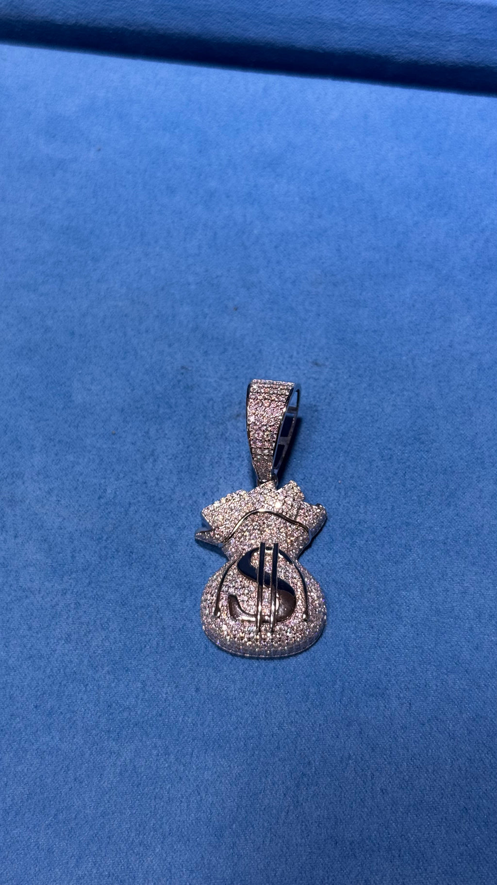 Dije Bolsa de Cash Moissanita Plata.925