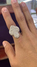 Anillos Cruz Moissanita Plata.925