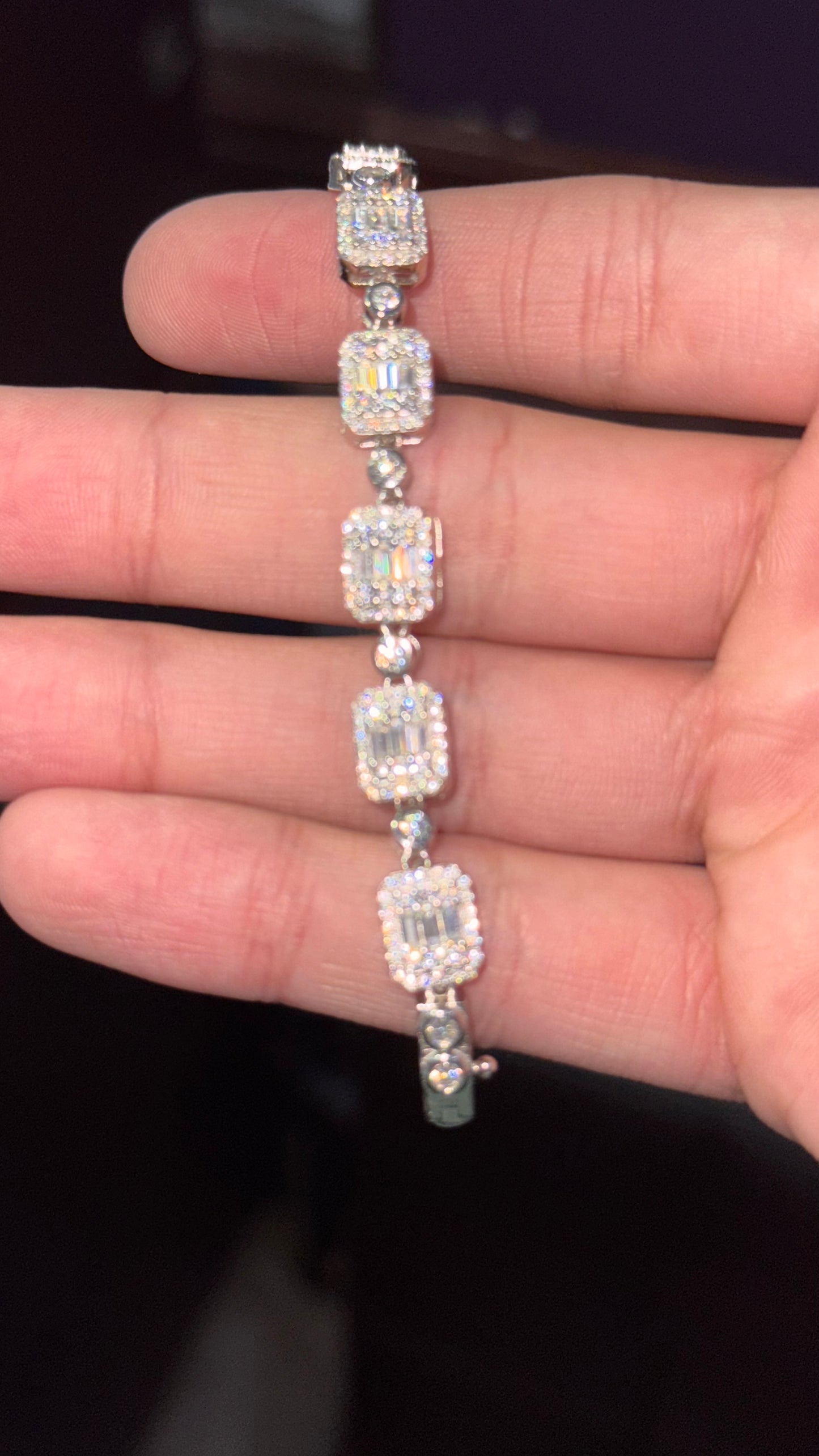 Pulso Cuarw Moissanita Plata.925