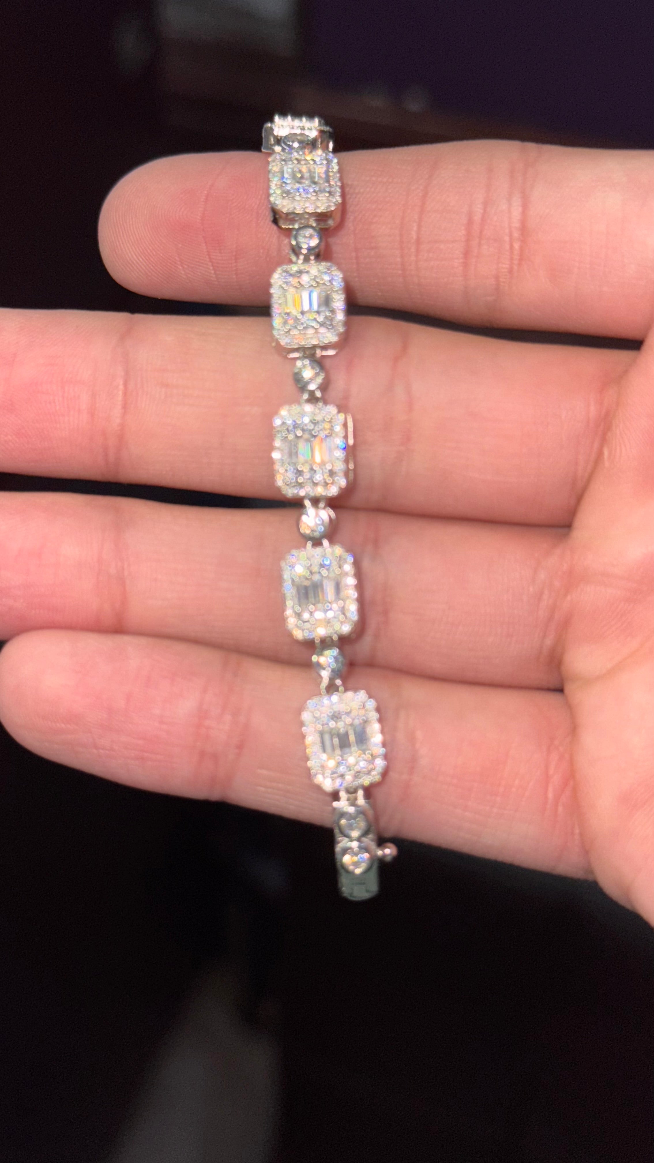 Pulso Cuarw Moissanita Plata.925