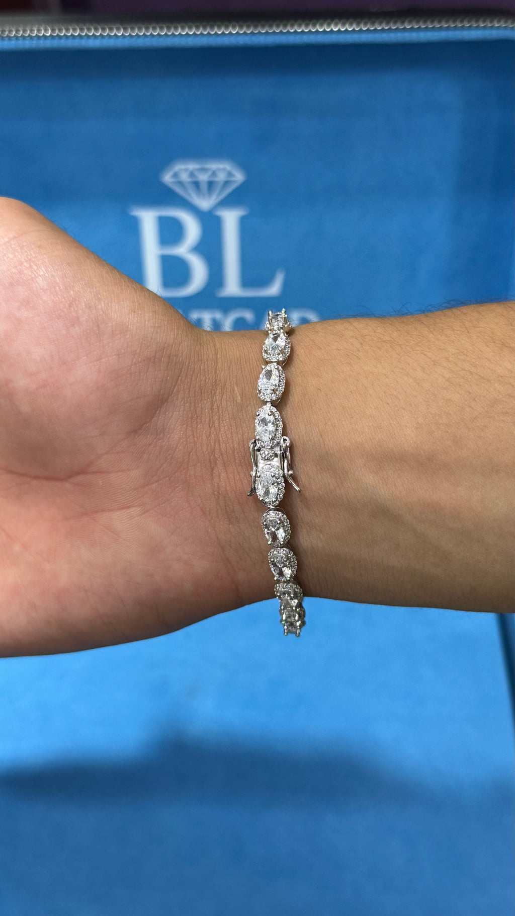 Pulso Circle Baguette Plata.925