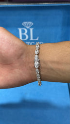 Pulso Circle Baguette Plata.925