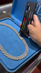 Cadena Miami Moissanita Plata.925