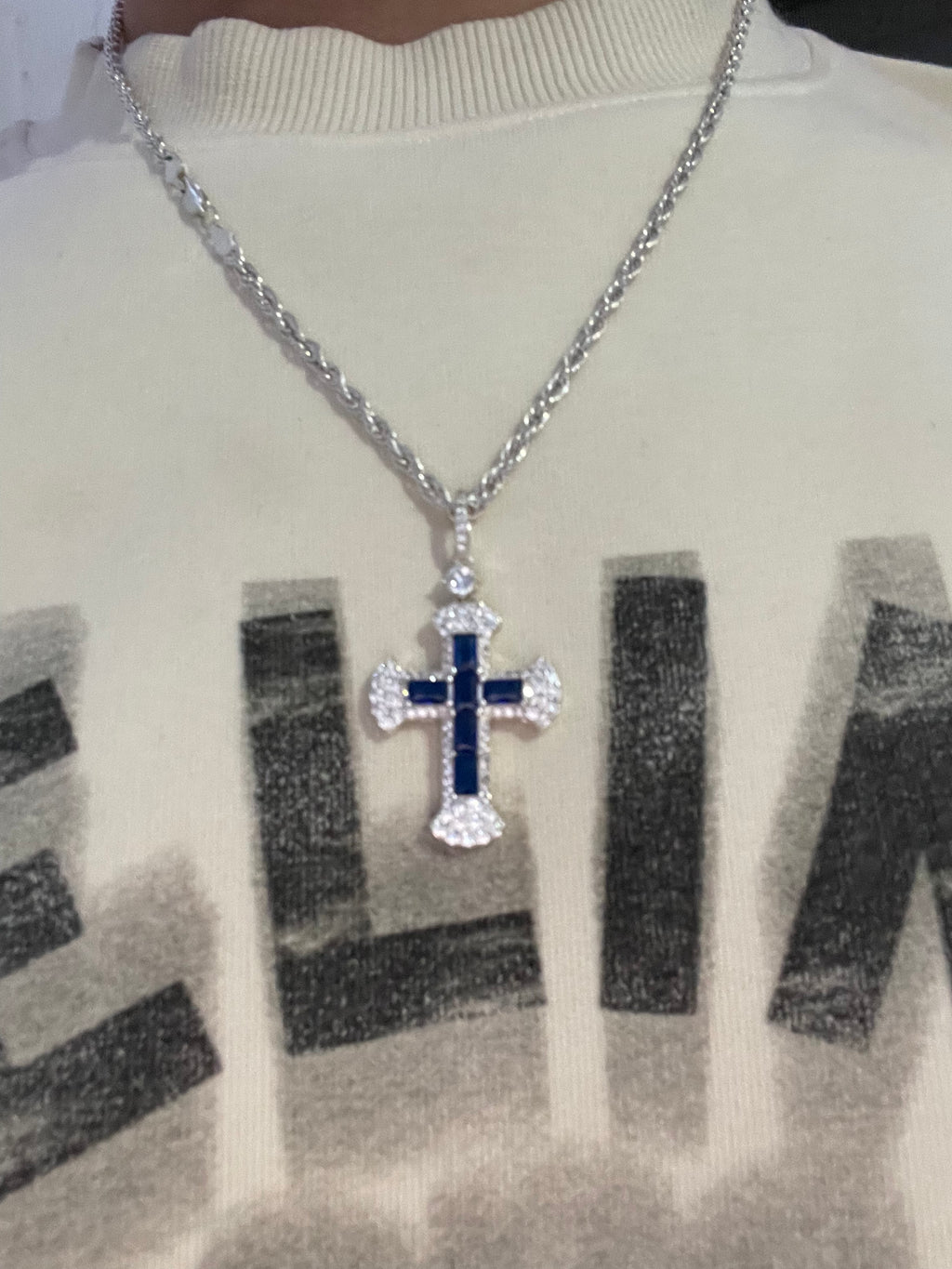 Twist And Cross Pendant Silver.925