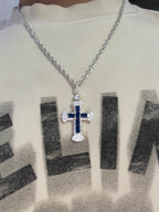 Twist And Cross Pendant Silver.925