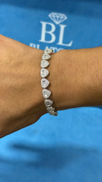 Pulso de Corazones Plata.925