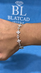 Pulso Copos Nieve Moissanita Plata.925