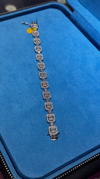 Pulso CuadrFlw Moissanita Plata.925