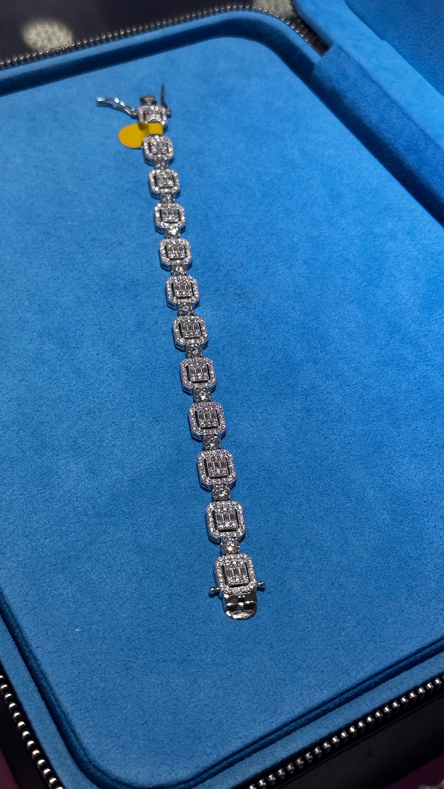 Pulso CuadrFlw Moissanita Plata.925