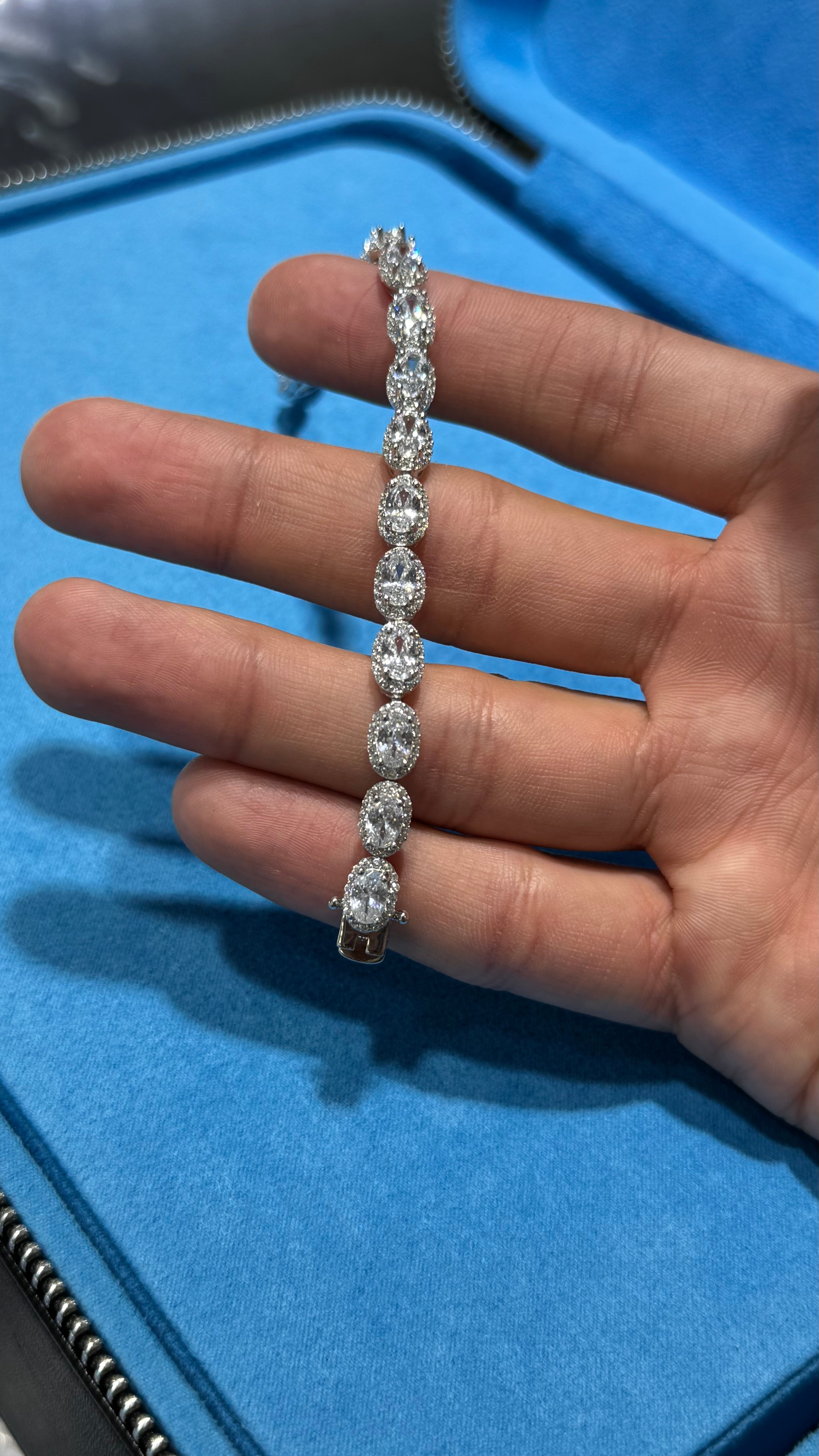 Circle Baguette Bracelet Silver.925