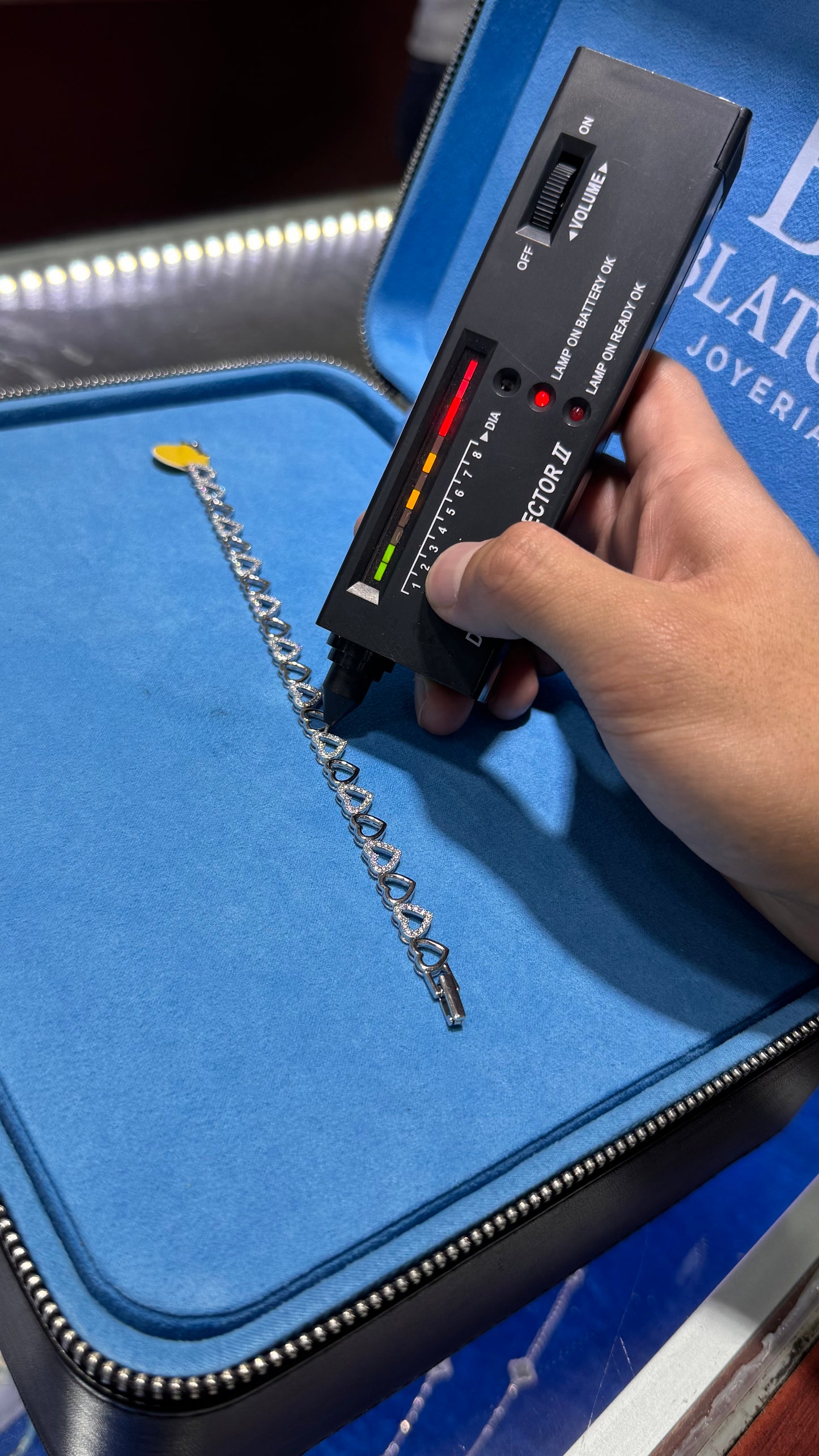 Pulso Corazones Moissanita Plata.925