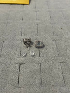 Moissanite baguette earrings