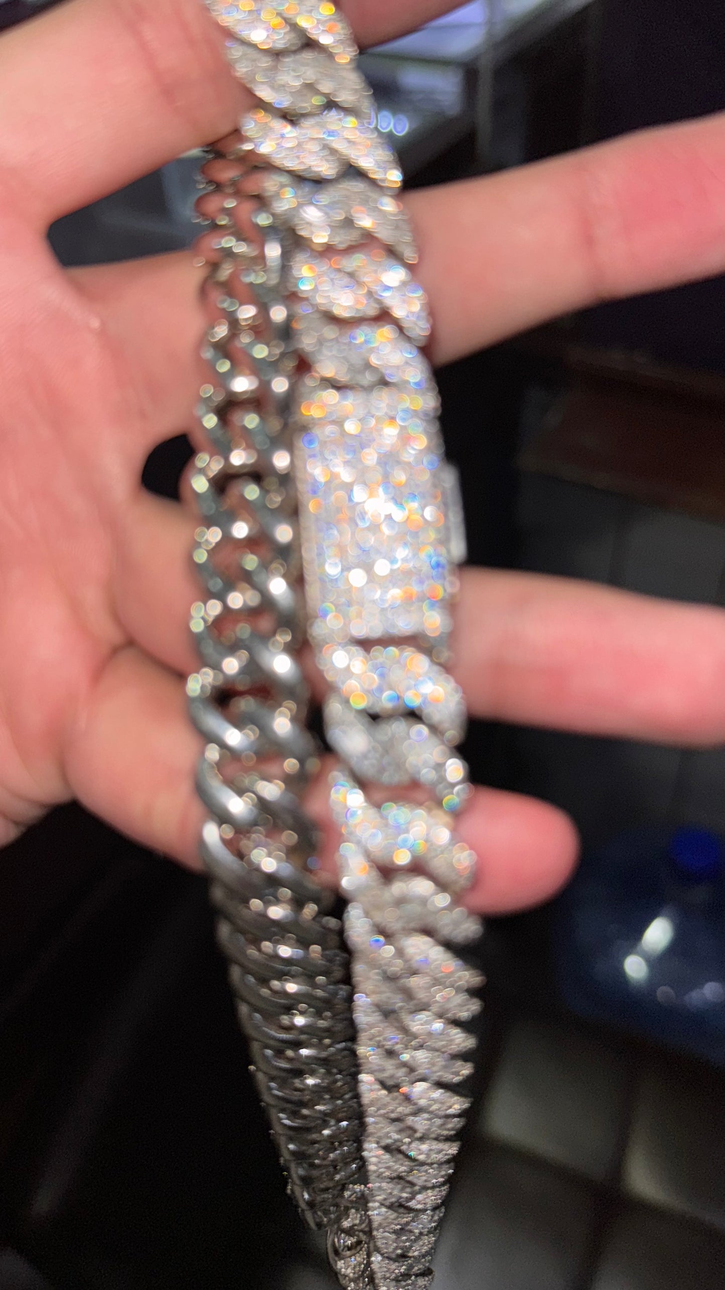 Cadena Miami Baguette Plata.925