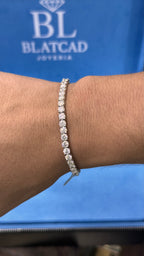 Pulso Tennis Moissanite Plata.925